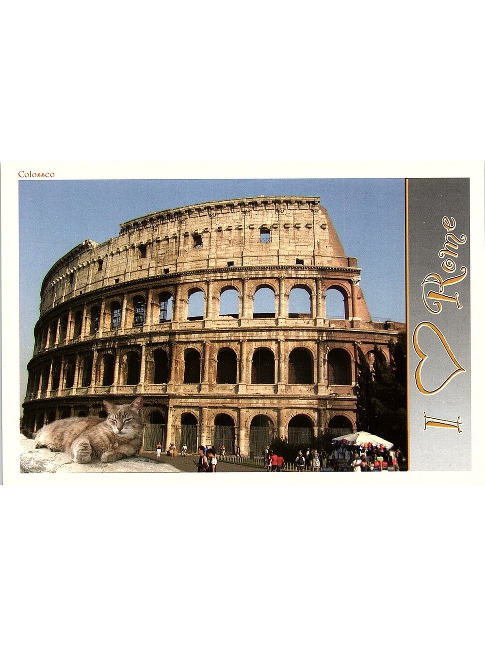 Vintage Postcard Colosseum Rome Italy Historic Landmark